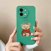 Милый медведь мультфильм узор чехол для Vivo T3x Y03 Y28 Y38 Y200i T3 X чехол бампер протектор экрана защита объектива жидкий силикон мягкий телефон сумки чехол
