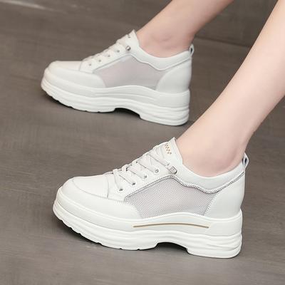 Летние новые сетчатые дышащие повседневные сандалии для активного отдыха, нескользящие, универсальные, маленькая высота 7 см, повседневные кроссовки для бега, размер 34-40