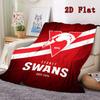 Sydney Swans 2D Flat Pattern Flannel Blanket High quality All Seasons Warmth and Comfort Perfect for Christmas Gifts.NMT0928348