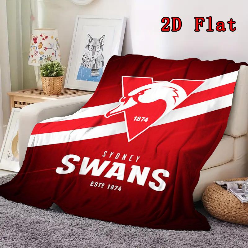 Sydney Swans 2D Flat Pattern Flannel Blanket High quality All Seasons Warmth and Comfort Perfect for Christmas Gifts.NMT0928348
