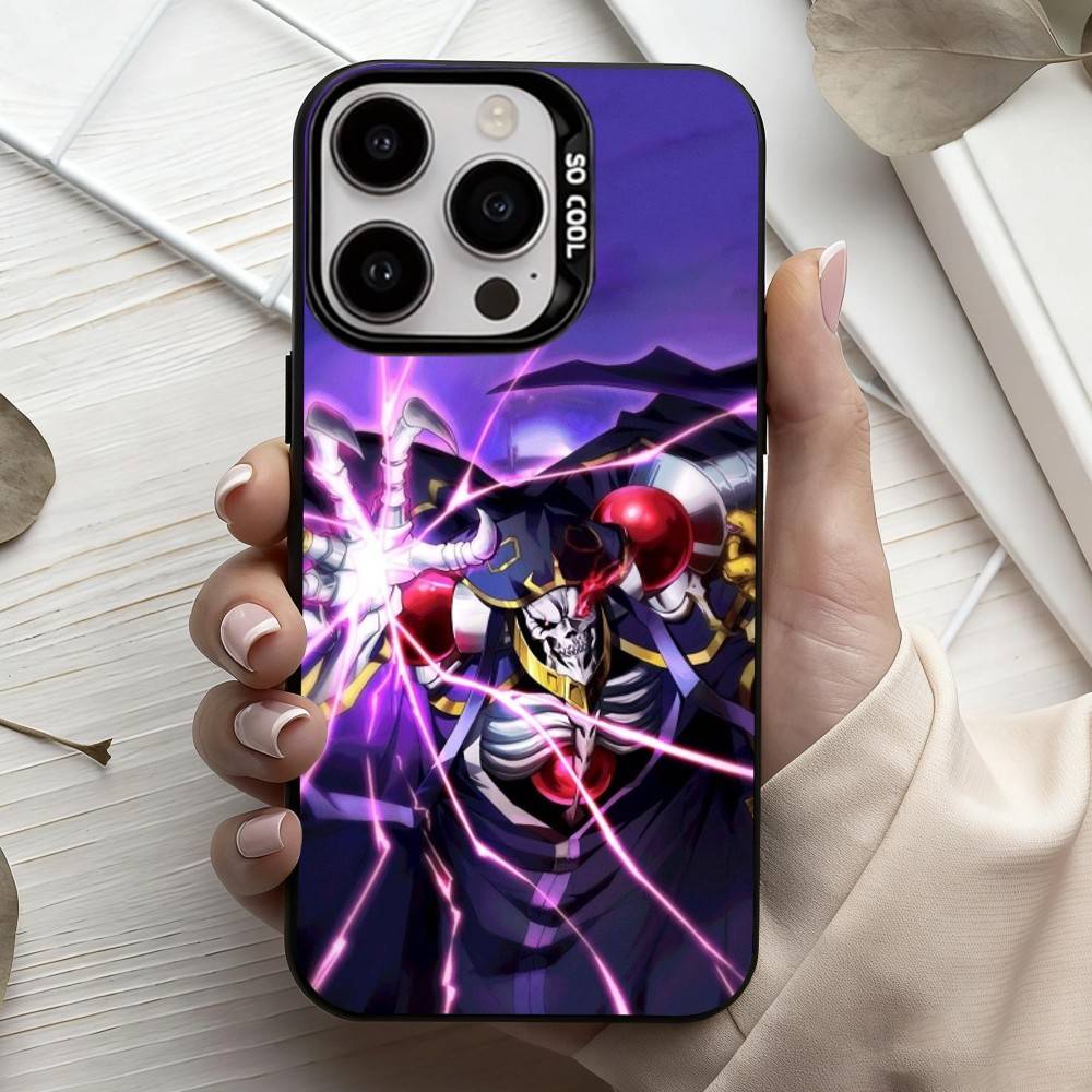 Чехол для телефона Anime O-Overlord-D для iPhone17,16,15,14,13,12,11 Plus,Pro Max Черный Конфетный Посеребренный Чехол