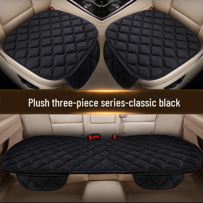 Уютный зимний комплект подушек для сидений автомобиля: Кристальный бархат, нескользящий, теплый и многослойный