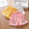 Шорты для девочек, летний наряд, новые милые хлопковые детские летние брюки для девочек, универсальные тонкие брюки
