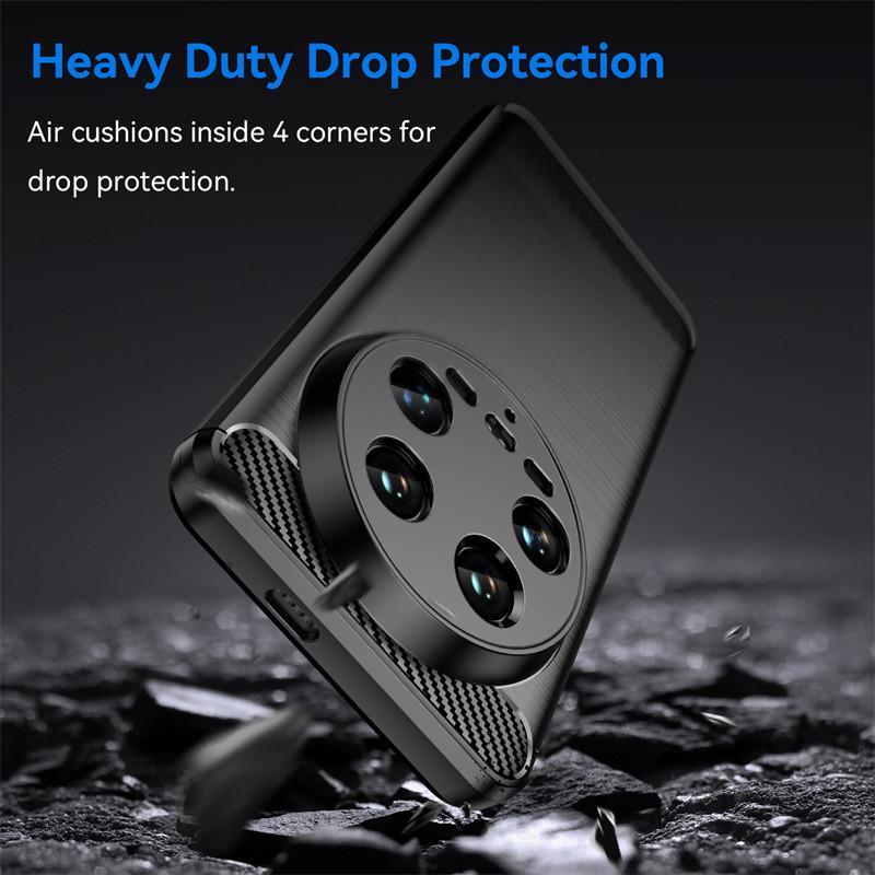 Чехол для Xiaomi 14 Ultra Чехол для Xiaomi 14 Ultra Чехол из матовой резины Чехол для телефона Противоударный защитный чехол из ТПУ для Xiaomi 14 Ultra