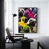 Abstract Watercolor Pug Cute Dog Poster And Print Canvas Painting Animal Pet Nordic Wall Art For Kid Nursery Room Home Decor