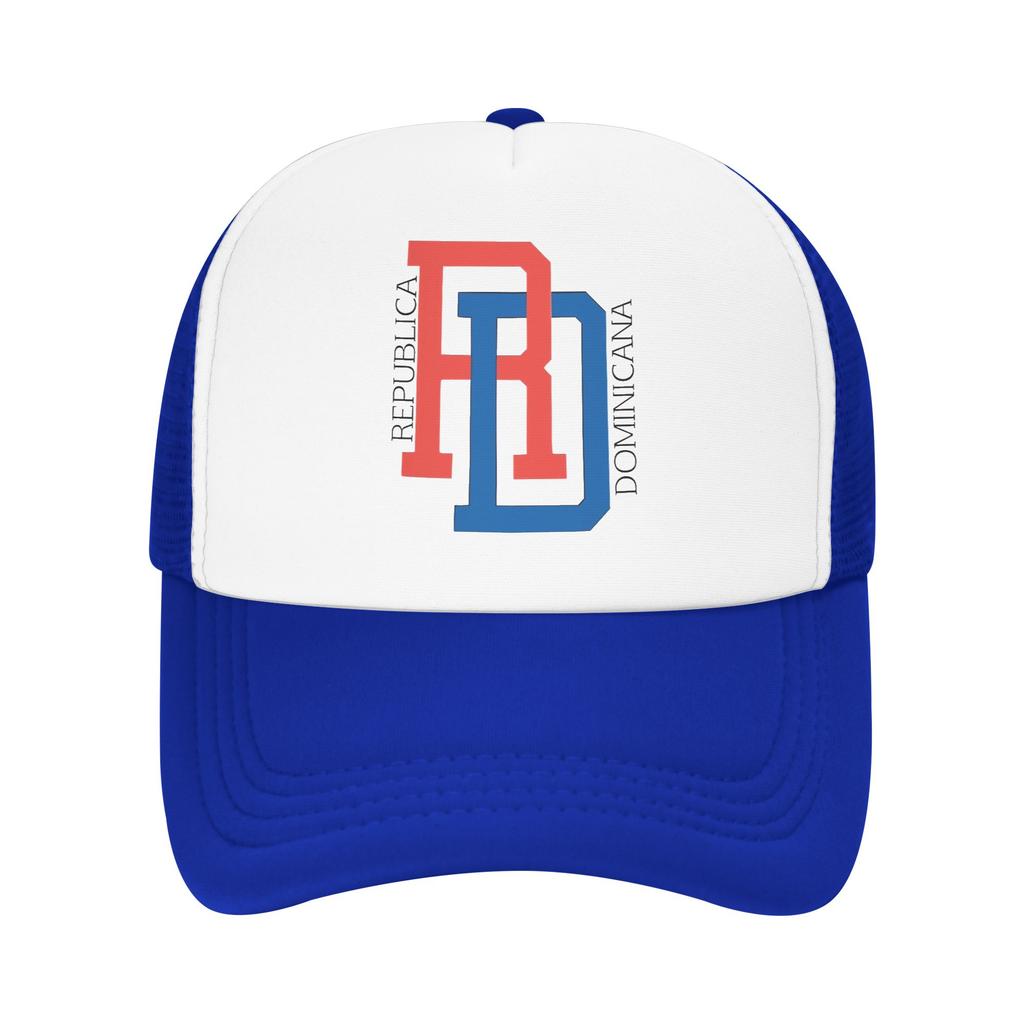 DR Dominican Republic Trucker Caps Unisex Women Outdoor  Dad Hat Sun Hats Racing Cap Adjustable Polyester Mesh Baseball Cap Summer