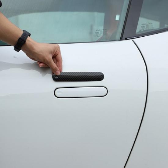 Carbon Fiber ABS Exterior Door Handle Frame Trim For Jaguar F-TYPE 2013-22