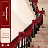 Rustic Wedding Stair Decor: Groom's Handrail Double Happiness Flower Set