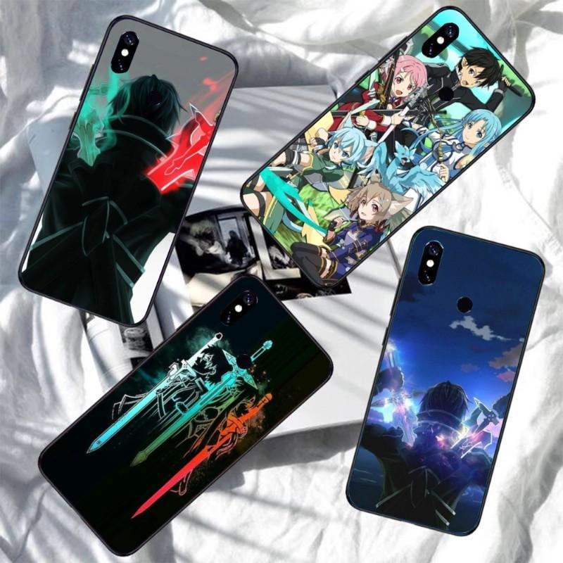 Чехол для телефона Sword Art Online SAO для Xiaomi Redmi Note 11 10 9T 8 7 Pro Redmi 9 9A 9C 8 7 6, мягкий черный чехол для телефона