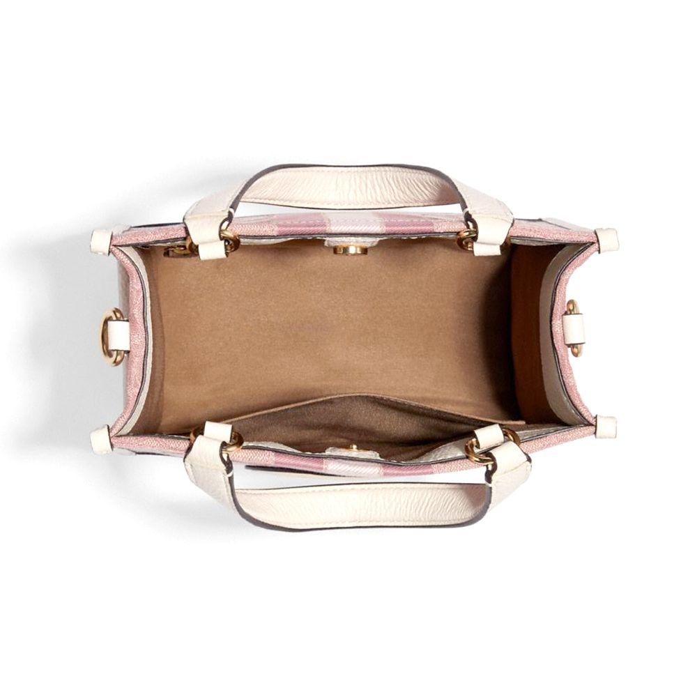 Coach Сумка-тоут Dempsey 22 Classic из канвы с монограммой и кожи Женские сумки-тоут Цвет: Розовый цвет цветущей вишни C7965-IMSXX