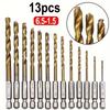 Titanium Twist Drill Bit Hex Shank Hole Opener Drill Portable Reaming Drill Bit