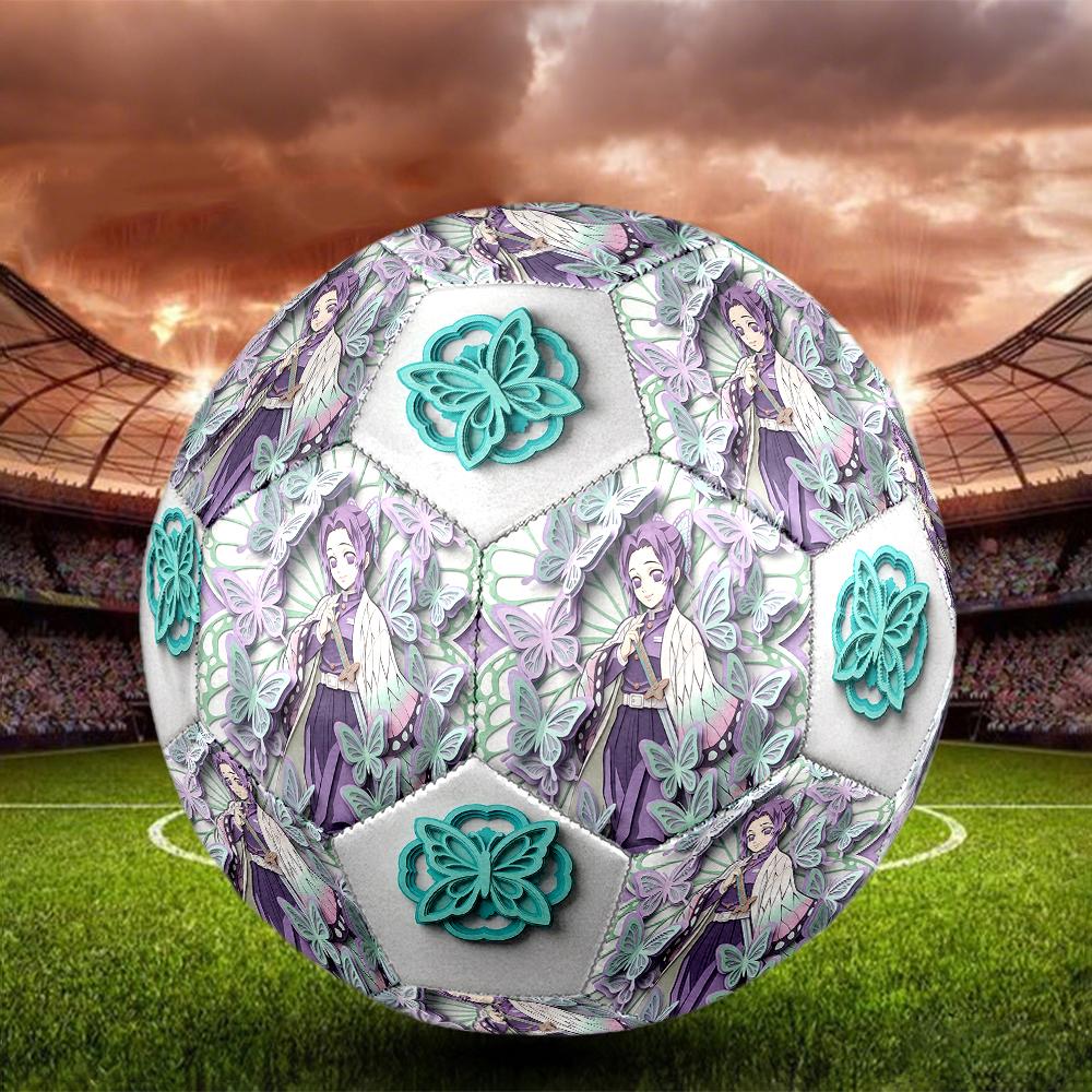 1pc Demon Slayer Kimetsu no Yaiba Football Soccer Ball Size 5 Indoor Soccer Ball Fashion Colorful Backyard Game -Great For Sports Fans Gift HE12