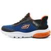 Skechers Мальчики износостойкие дышащие износостойкие дышащие детские беговые кроссовки Королевский синий Черный 403839L-RYBK