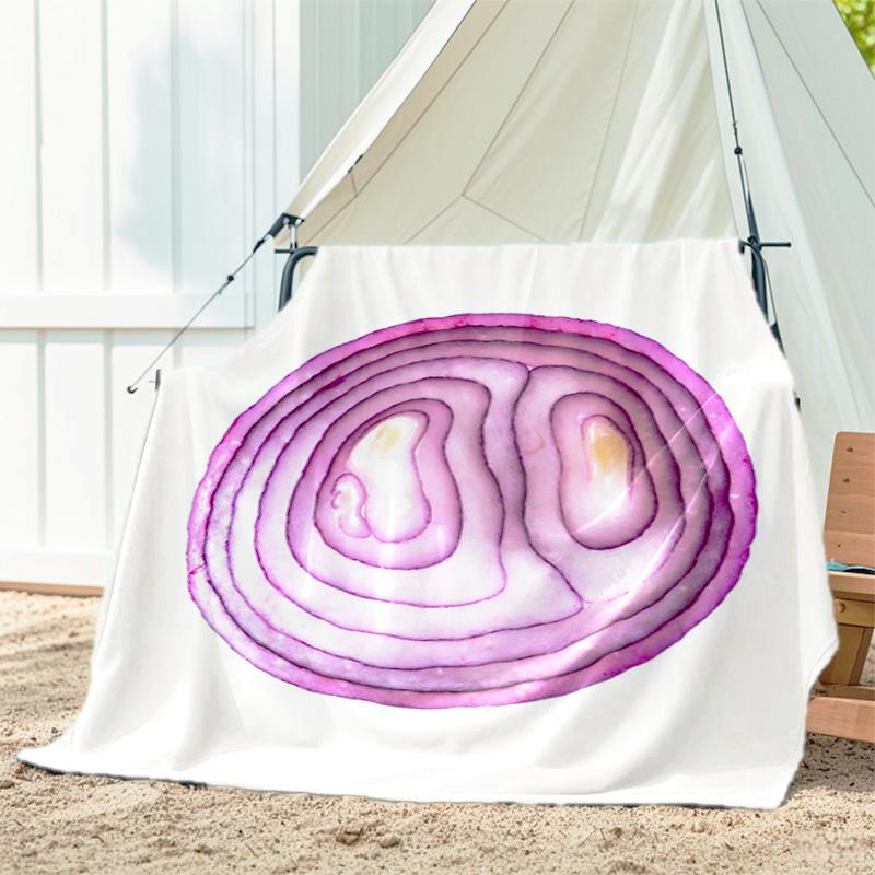 1pc Cookies, watermelon, onion pattern blanket, all season lightweight home office outdoor nap multifunctional blanket