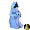 Halloween Decoration 3D Printed Ghosts Figure Faceless Standing Ghost Statue Ornament with LED Tea Lights