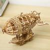 3D Wooden Airship Puzzle Mechanical Model DIY Assembly Creative Gift For Adults And Kids Unique Wooden Puzzle Design