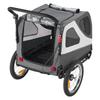 Dog Bike Trailer, Supports up to 45 kg, 2-in-1 Pet Stroller Cart Bicycle Carrier for Small & Large Dogs, Easy Folding Frame with Quick Release Wheel,
