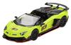 MINI GT Scale Lamborghini Aventador SVJ 63 Roadster Verde Shock Finished Model 1/64 (Green) (Right-Hand Drive) MGT00887-R