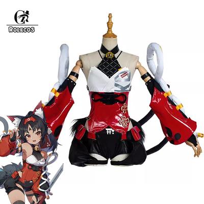 Костюм для косплея Nekomata из игры Zenless Zone Zero (женский) Nekomiya Mana Cat Girl, красный костюм, полный комплект для Хэллоуина.