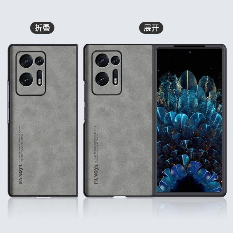 Роскошный кожаный чехол для OPPO Find N2 Чехол Мягкая силиконовая защита Чехол для телефона для Find N 2 5G Capa Funda Coque Стильный бампер