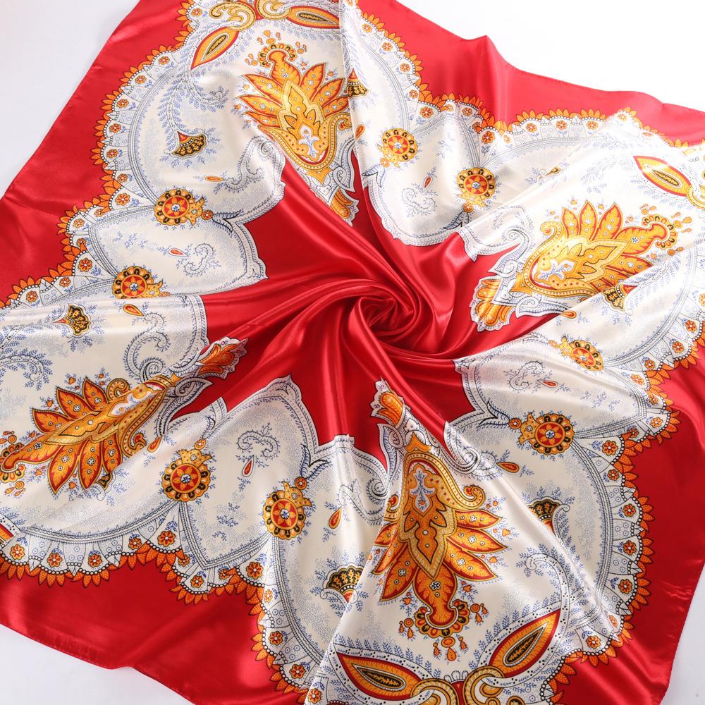 High-quality Luxurious Silk Scarves Headband Scarfs Neck Scarf For Women Chain Silk Scarf Women's Decorative Shawl