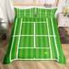 Пододеяльник Tenis Court Soft для кровати размера Twin Quen, Спортивный игровой комплект Tenis Competition Sports Game Graslplus с теплым одеялом, Геометрический комплект постельного белья с белыми полосами