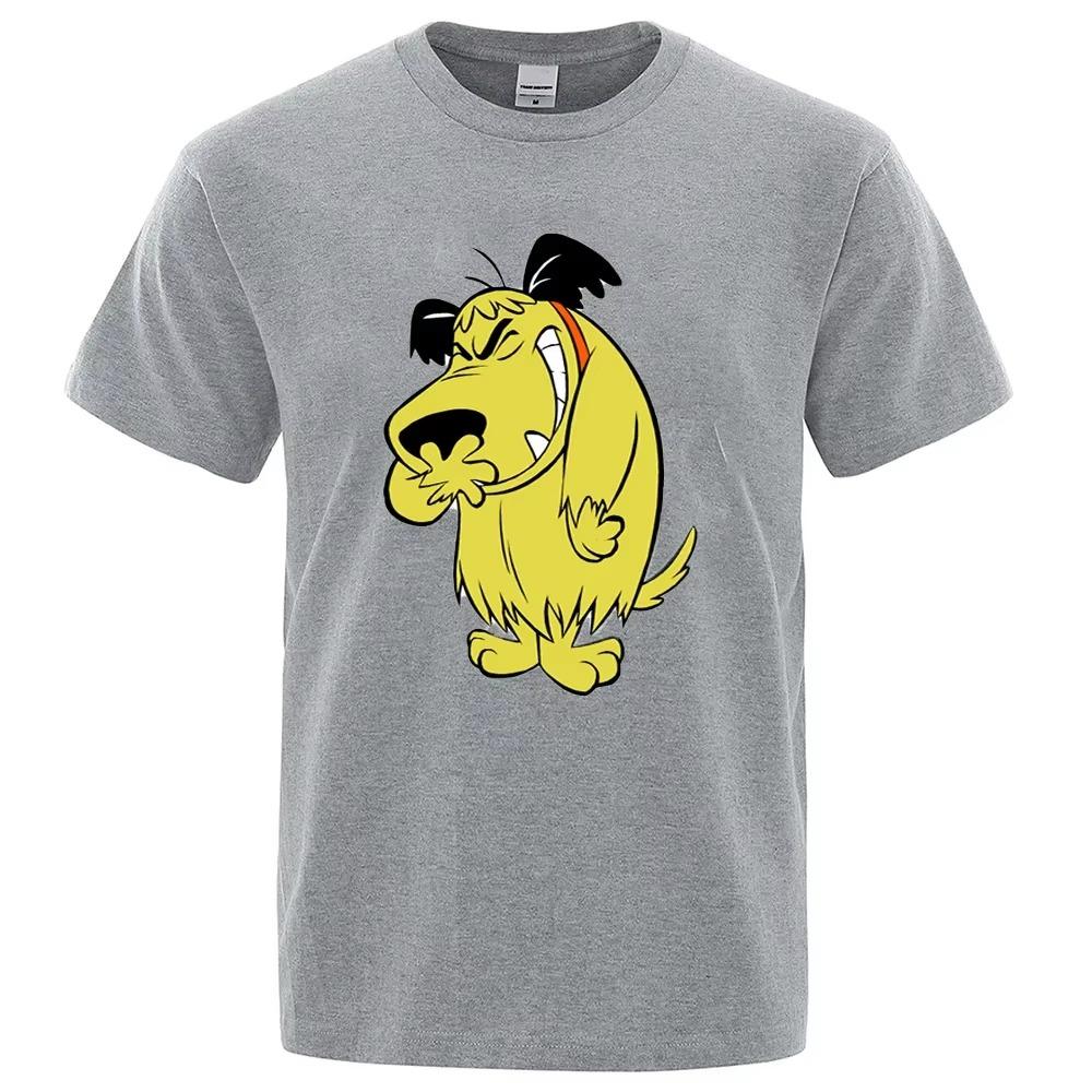 Футболка Muttley Мультяшная Смешная Хлопковая Смеющийся Пес Юмор Хихи Хихи Модная Уличная Футболка Мужская Брендовая Футболка