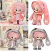 20cm Doll Rabbit Ear Coat Pink Grey Replacement Outfit New Mini Sweatshirt Jacket  Toy