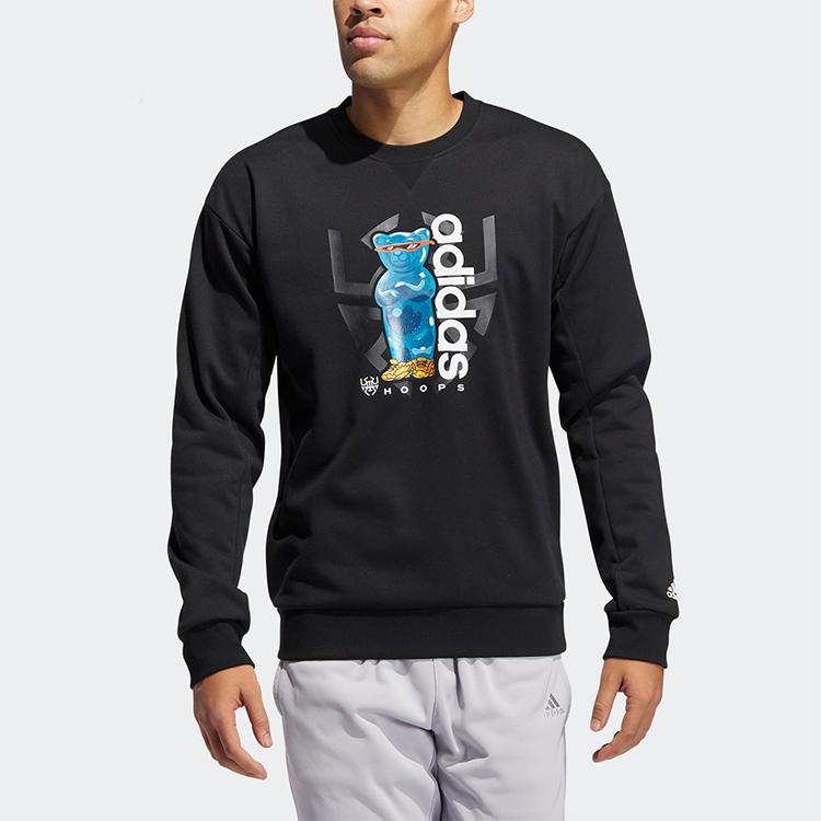 Adidas Sweatshirts Men's Black Crew Neck Moderate Regular GP2752