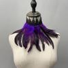 Cosplay Women Sexy Natural Feather Feather Choker Lace Fake Collar Punk Cape Shawl
