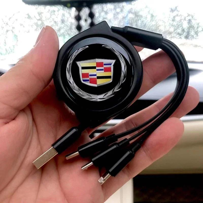 Автомобильный USB-кабель 3-в-1 Зарядные устройства для аккумуляторов Отделка для Cadillac ATS BLS CT4 CT6 CTS ESCALADE STS XLR XT4 XT5 XTS SLS