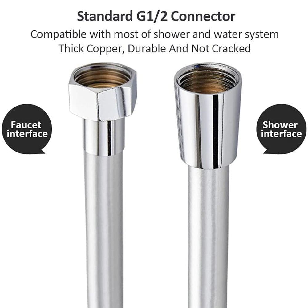 PVC Handheld Shower Head Hose Replacement Faucet Hose Professional Shower Extension Tube Bathroom