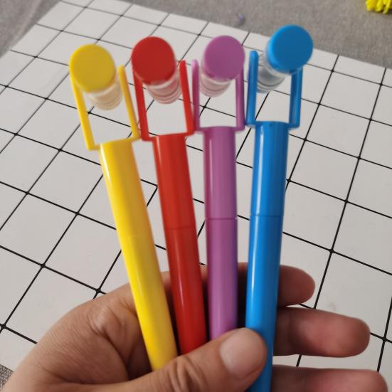 Sand Timer Ballpoint Pen Novelty Sand Clock Pen Black Ink Twist Pen with Hourglass Top for School Office Supplies