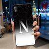 Shockproof Soft Phone Case For Asus ZenFone Live (L1) ZA550KL Exclusive Initial Letter Starry Sky Silicone Black Case Cover