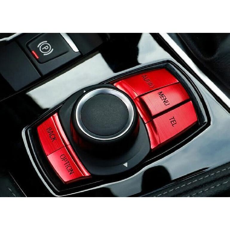 Center Console Switch Trim Decoration For BMW 3 4 Series GT 2013-18 Red Aluminum