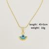 Necklace Copper Gold Plated Necklace Turkish Devil'S Eye Pendant Personality Fashion Necklace Women