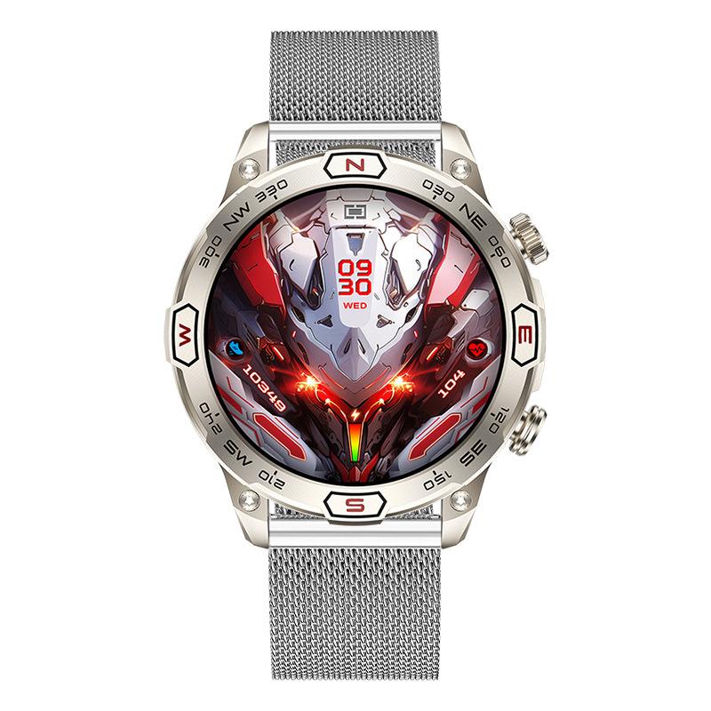 SCIONE Умные часы с пульсометром Bluetooth, голосовым помощником, компасом, фонариком, шагомером, спортивными часами на открытом воздухе