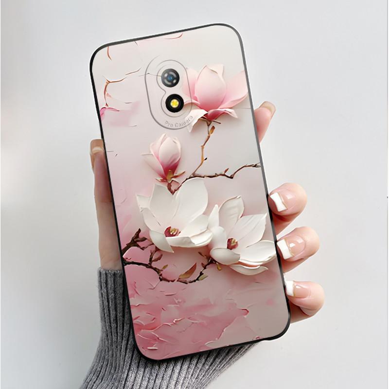 Печатный чехол для телефона Itel A16 / A16PLUS / A23 / ITEL Alpha Lite Funda Мягкий силиконовый черный корпус Чехол с милым цветочным рисунком Capa