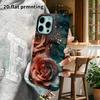 Phone Case: 2D flat design suitable for iPhone 18 17 16 15 14 13 Pro film protective case, couple style, vintage rose, Christmas and Halloween gift