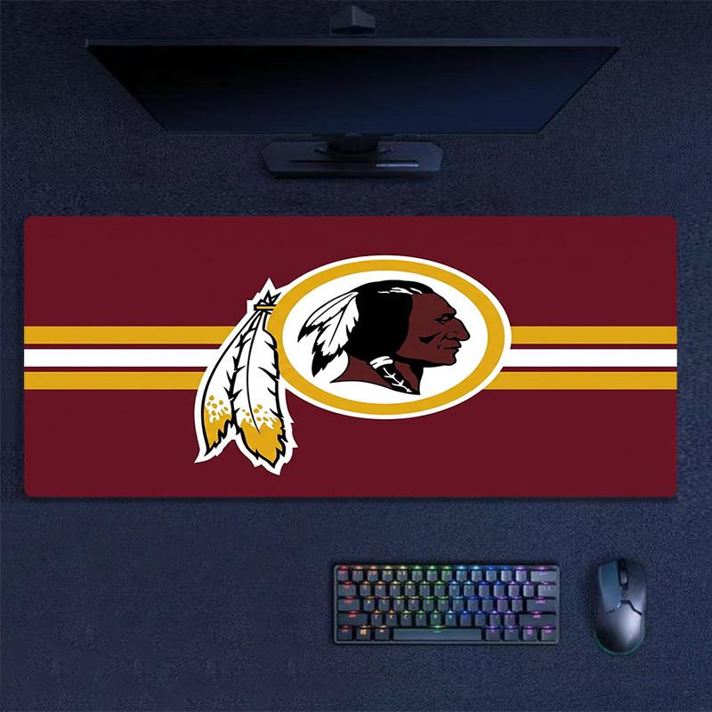 Washington Redskins Logo Color Mouse Pad Large Gaming Table Cushion Non-slip Laptop Tablet Big Mousepad XXL Mat Mini PC Playmat With Lock edge