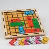 1 Set Wooden Puzzles Game Toy Kids Car Model Maze Parking Lot Challenge Car Parking Geometric Puzzle Educational Toy Gift