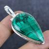 Малахит Драгоценный камень Ручная работа 925 Стерлинговое серебро Ювелирное изделие Подвеска 2,17" a1f37