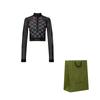Gucci Топ с коротким рукавом из жаккарда Gg Черный/Оранжевый 689201-XJEFU-1117