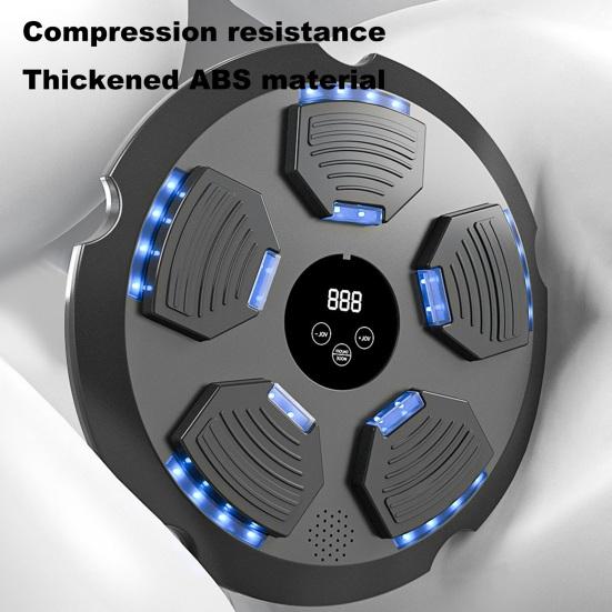 Музыкальный боксерский тренажер Настенный Bluetooth-совместимый электронный смарт-светодиодный боксерский тренировочный мишень для бокса Оборудование для тренировок в домашнем спортзале