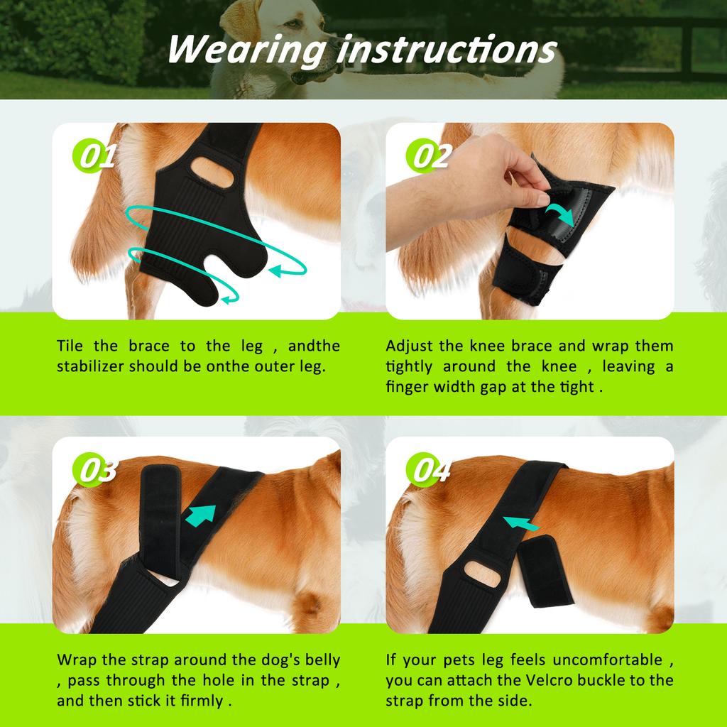 Pet Knee Brace Adjustable Comfortable Dog Leg Hip Brace Support Bar for Dog Hip Luxating Patella Post-operative Fixation New