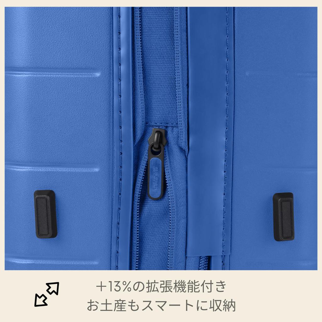 American Tourister Novastream Spinner 67 Suitcase, Medium Size, Expandable, Lightweight, 64L, 67cm, 3.6kg, Navy Blue