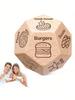 Date Night Dice For Couples Wooden Food Dice,Dice For Her Him Couples Gift Ideas Food Decision Dice Games Birthday Valentines Day Gifts