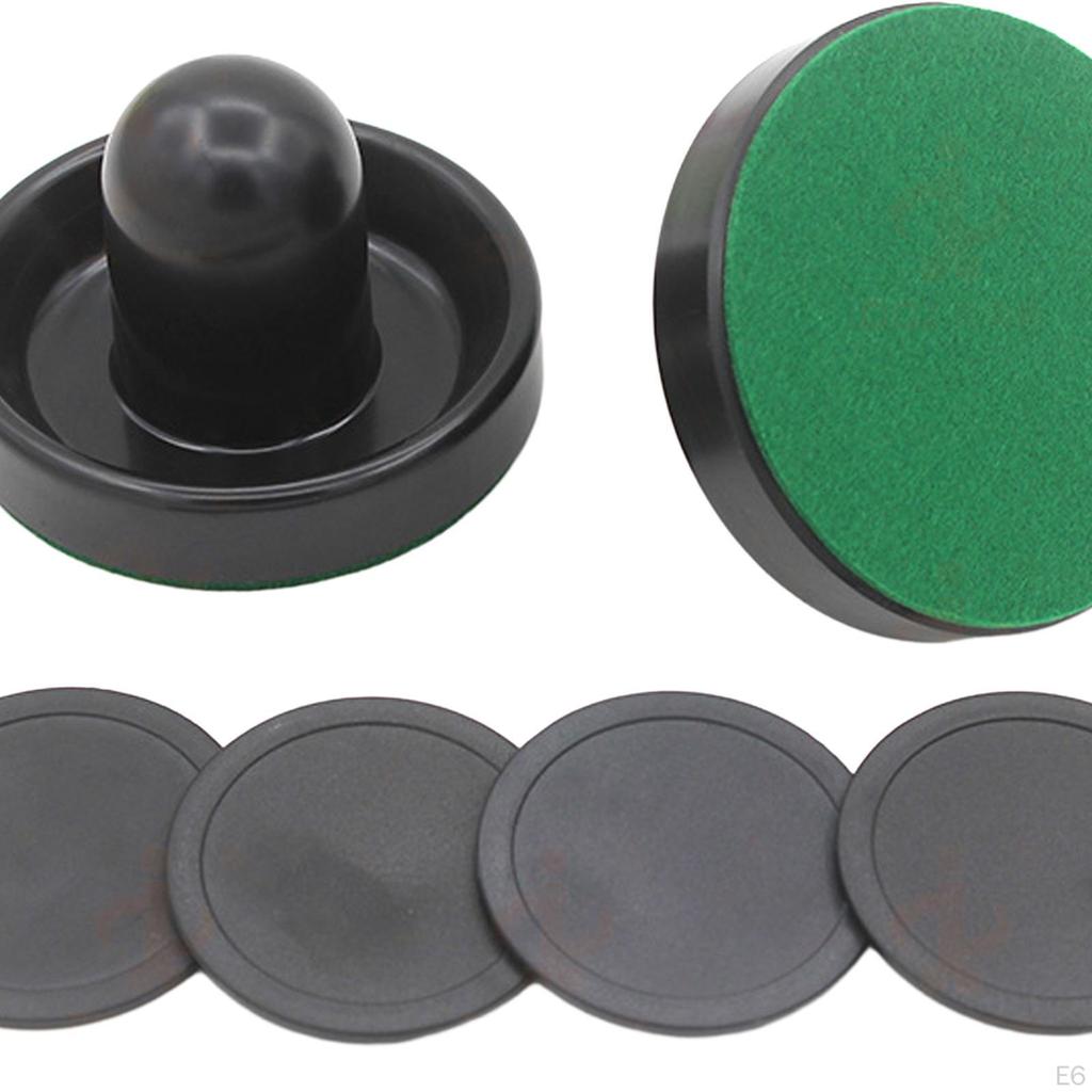 Air Hockey Game Set with Green Felt Pushers and Pucks