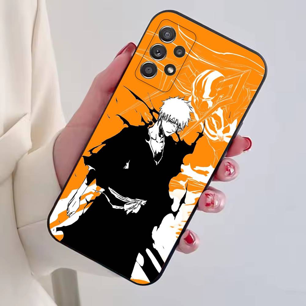 Чехол для телефона Kurosaki Ichigo из B-Bleachs для Samsung S25,S24,S21,S22,S23,S30,Ultra,S20,Plus,Fe, Мягкий силиконовый черный чехол