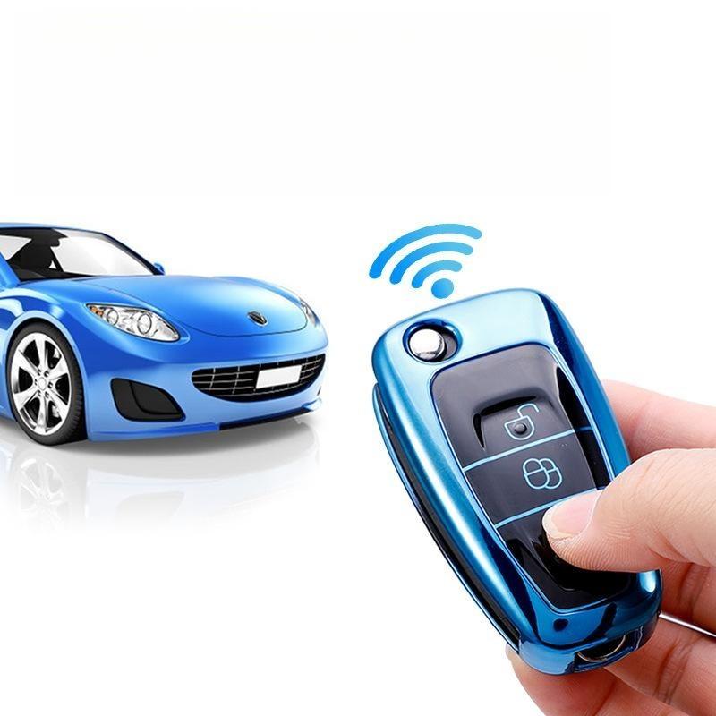 Гальванический чехол для автомобильного ключа, чехол для Ford Focus 2 3 MK3 ST RS Ecosport Kuga Escape Fiesta Fold C-Max S-Max Mondeo, аксессуары